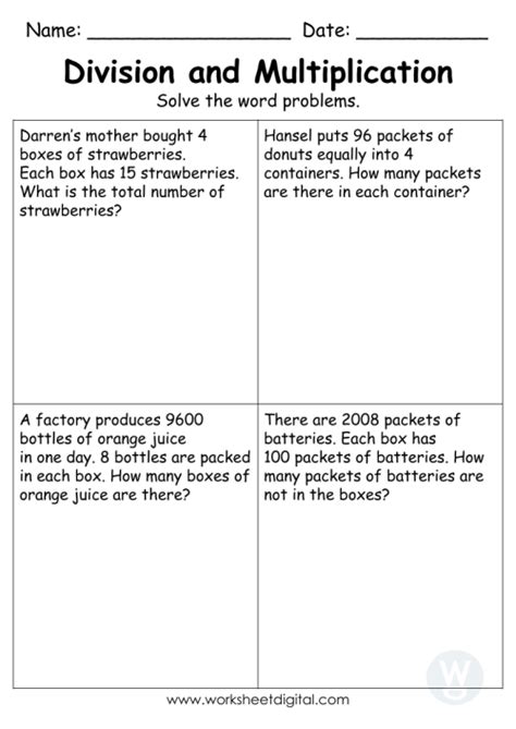 Multiplication and Division Word Problems: A Mind-Boggling Quest for Young Mathematicians