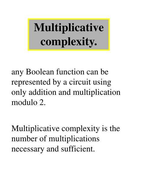 Multiplicative Complexity Reader