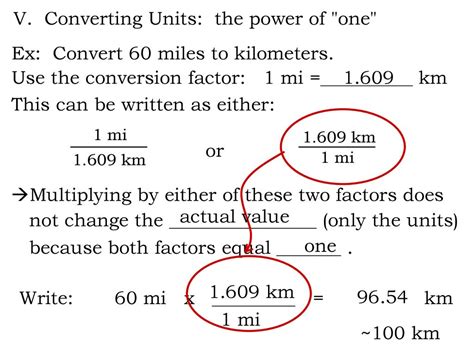 Multiply the distance in kilometers by the conversion factor: