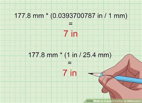 Multiply the number of inches by 0.0254.