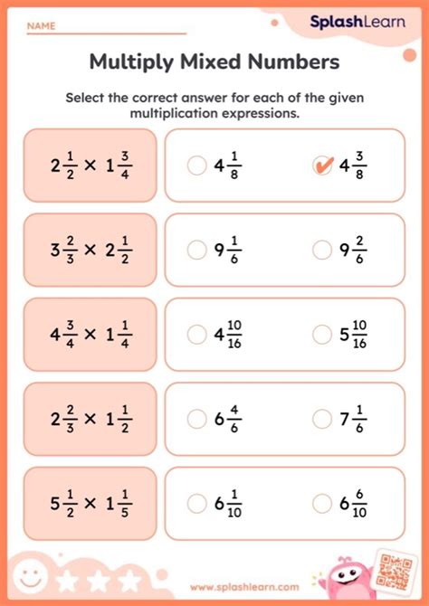 Multiplying Mixed Numbers Worksheet Answers Epub