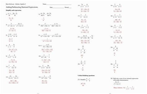 Multiplying Rational Expressions Kelley Wingate Publications Answers PDF