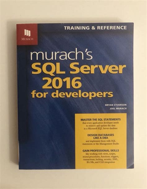 Murachs SQL Server 2016 Developers Kindle Editon