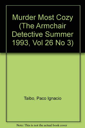 Murder Most Cozy The Armchair Detective Summer 1993 Vol 26 No 3 PDF
