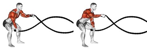 Muscle Exercise by Battle Rope: