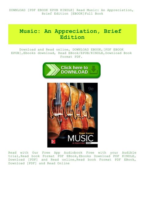 Music: An Appreciation, 7th Brief Edition - PDF EBooks Free Download Ebook Kindle Editon