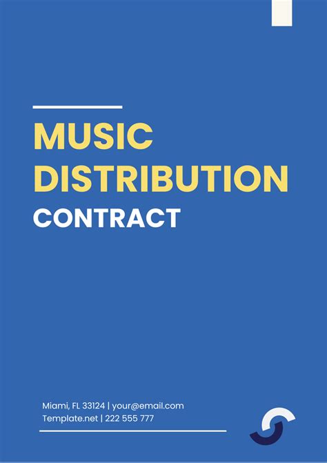 Music Distribution Contract Template