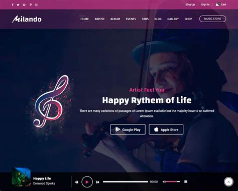 Music Web Templates