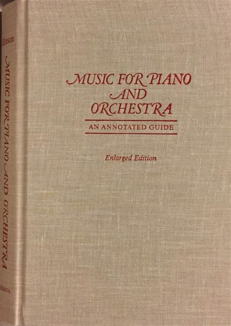 Music for Piano and Orchestra An Annotated Guide Epub