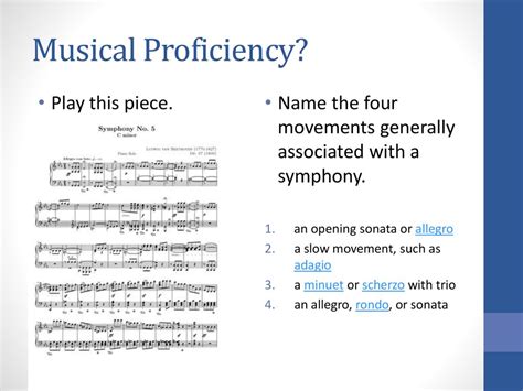 Musical Proficiency: