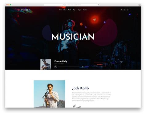 Musician Website Template