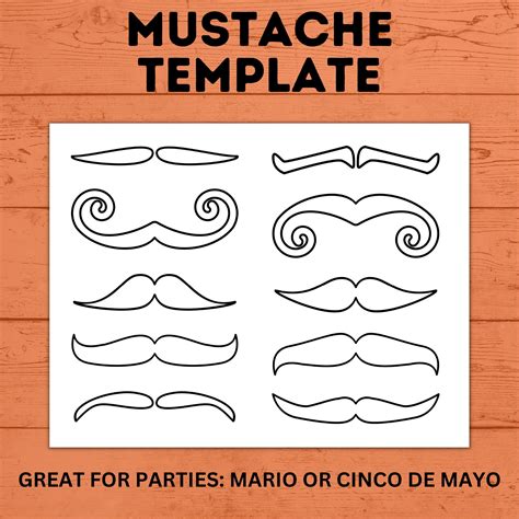 Mustache Printable Template