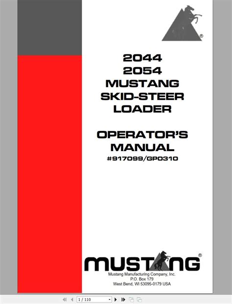 Mustang 2044 Owners Manual Ebook PDF