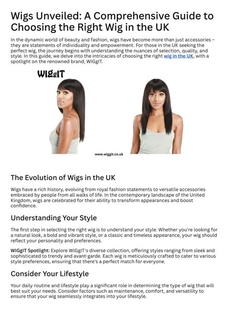 My First Wig: A Comprehensive Guide to Choosing, Wearing, and Maintaining Your Perfect Hairpiece