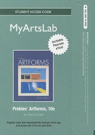 MyArtsLab Standalone Access Card for Prebles Artforms 10th Edition MyArtsLab Access Codes Reader