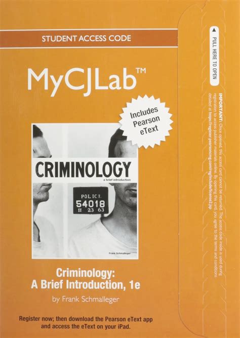 MyCJLab without Pearson eText Access Card for Criminolgy Justice Series Criminology PDF