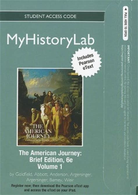 MyHistoryLab with Pearson eText Standalone Access Card for American Stories Volume 1 Myhistorylab Access Codes Doc