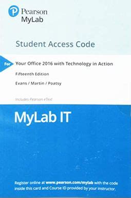 MyLab IT with Pearson eText Access Card for Your Office 2016 with Technology In Action PDF