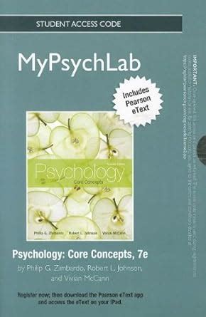 MyPsychLab with Pearson eText Standalone Access Card for Psychology Core Concepts 6th Edition Reader