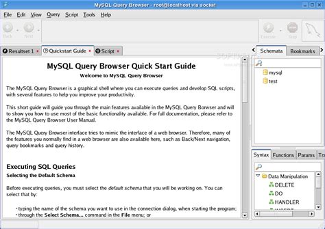 MySQL Query Browser Version 1.2.17 Download