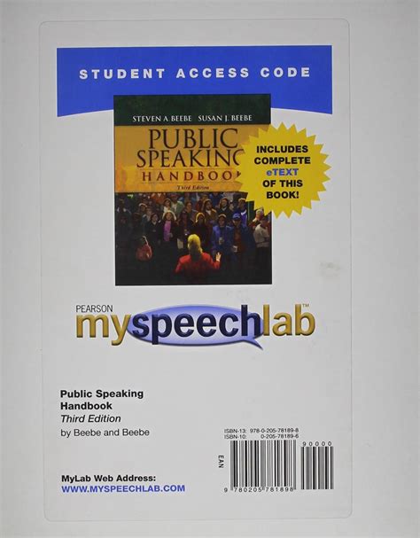 MySpeechLab Standalone Access Card for Public Speaking Handbook 3rd Edition PDF