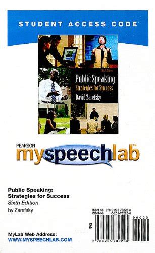 MySpeechLab Standalone Access Card for Public Speaking Myspeechlab Access Codes Kindle Editon