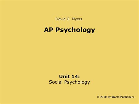 Myers Ap Psychology Unit 14 Answers Doc