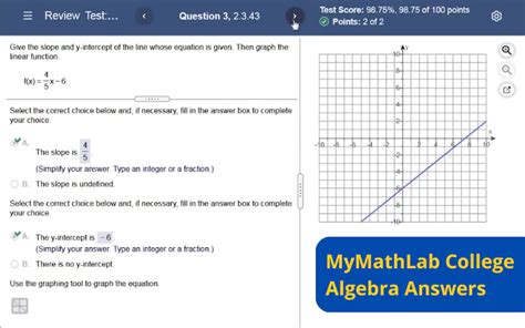 Mymathlab answer keys on homework college algebra Ebook Epub