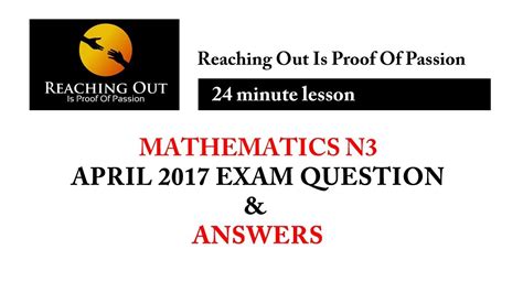 N3 Mathematics Question And Answers P PDF