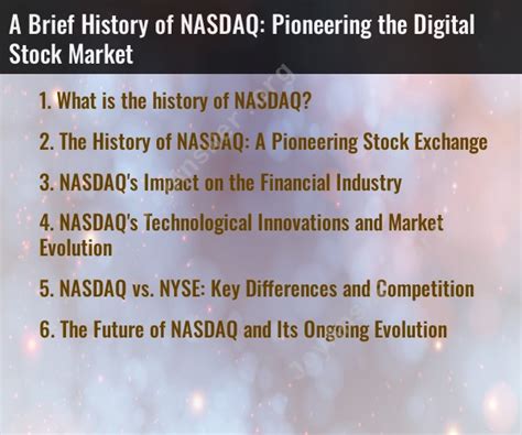 NASDAQ: A Brief History