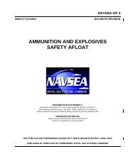 NAVSEA OP 4 AMMUNITION AND EXPLOSIVES SAFETY AFLOAT Ebook Reader