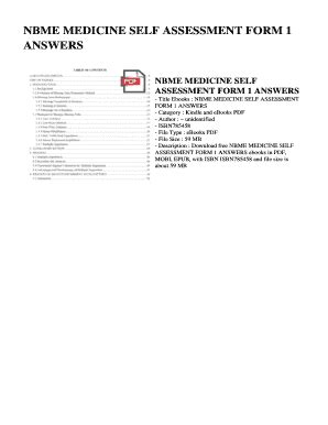 NBME MEDICINE SELF ASSESSMENT FORM 1 ANSWERS Ebook Reader