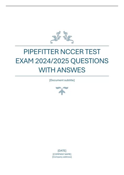 NCCER PIPEFITTER TEST AND ANSWER Ebook Reader