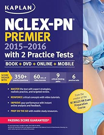 NCLEX-PN Premier 2015-2016 with 2 Practice Tests Book DVD Online Mobile PDF