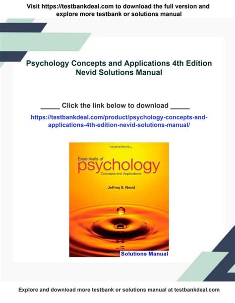 NEVID PSYCHOLOGY 4TH EDITION Ebook Reader