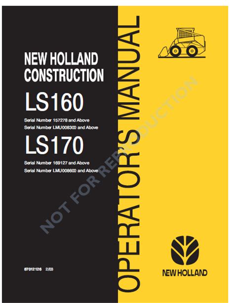 NEW HOLLAND LS170 SERVICE MANUAL Ebook Doc