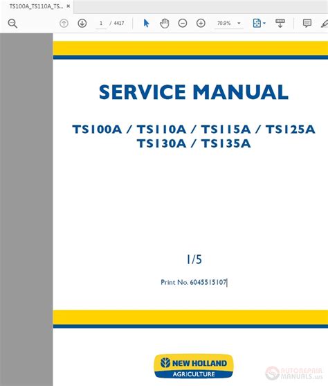 NEW HOLLAND TS135A SERVICE MANUAL Ebook Epub