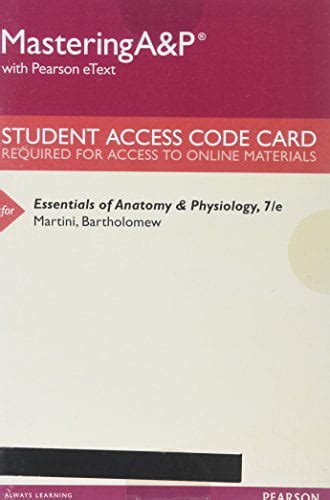 NEW MasteringAandP Standalone Access Card for Essentials of Anatomy and Physiology Doc