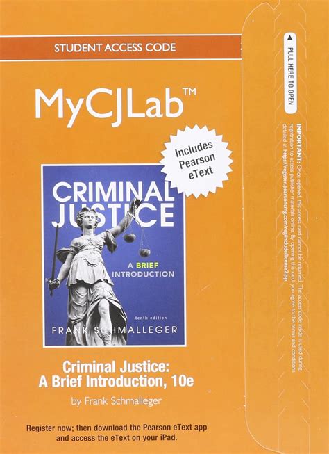 NEW MyCJLab with Pearson eText Standalone Access Card for Criminal Justice A Brief Introduction Epub