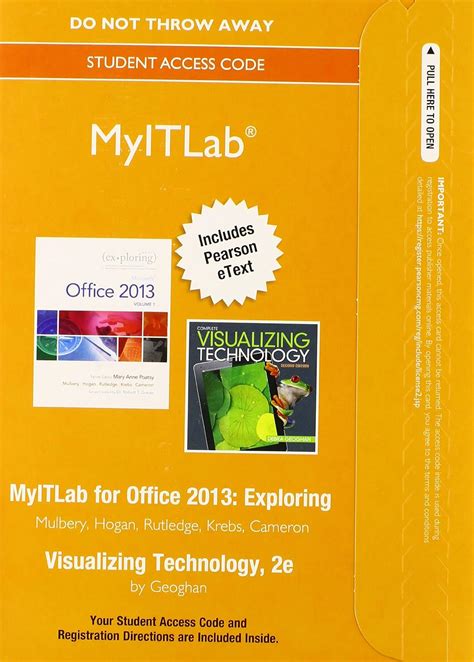 NEW MyITLab with Pearson eText Access Card for Exploring Series Visualizing Technology Microsoft Office 2013 Reader