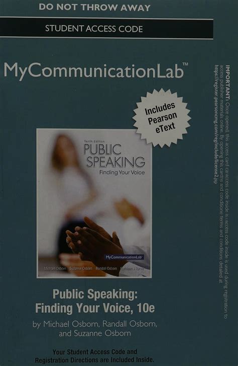 NEW MyLab Communication with Pearson eText -Standalone Access Card-for Public Speaking 10th Edition Reader