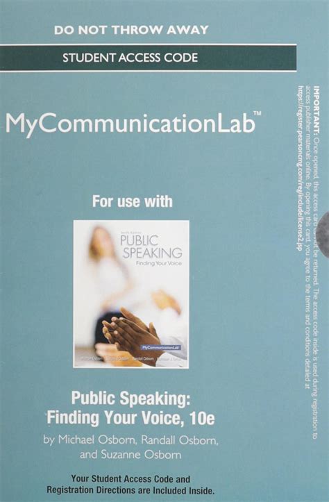 NEW MyLab Communication without Pearson eText -Standalone Access Card-for Public Speaking Finding Your Voice 10th Edition Reader