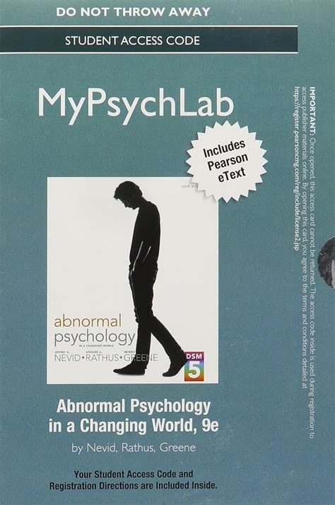 NEW MyLab Psychology with Pearson eText Standalone Access Card for Abnormal Psychology in a Changing World 10th Edition Kindle Editon