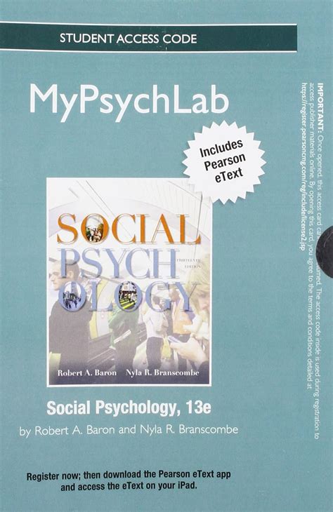 NEW MyPsychLab with Pearson eText Standalone Access Card for Social Psychology 8th Edition Mypsychlab Access Codes PDF