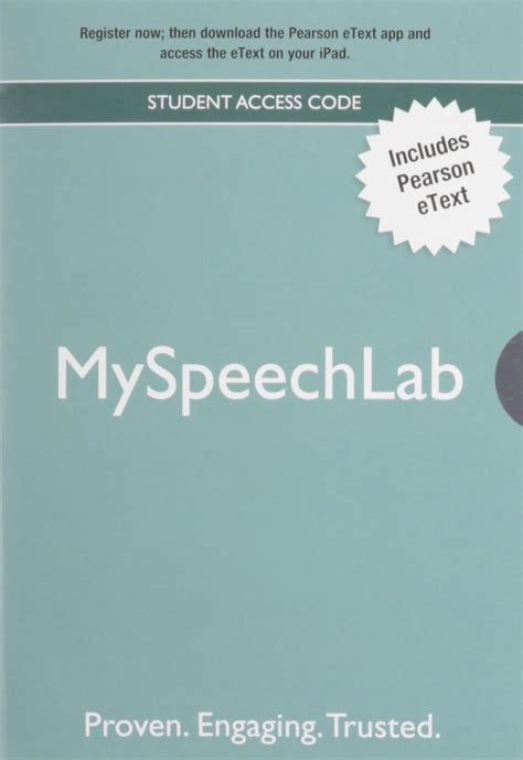 NEW MySpeechLab with Pearson eText Standalone Access Card for Public Speaking Handbook 4th Edition Reader