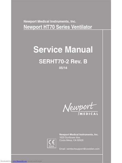 NEWPORT HT70 VENTILATOR OPERATING MANUAL Ebook Doc