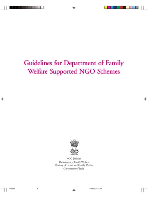 NGOs Schemes and Guidelines PDF