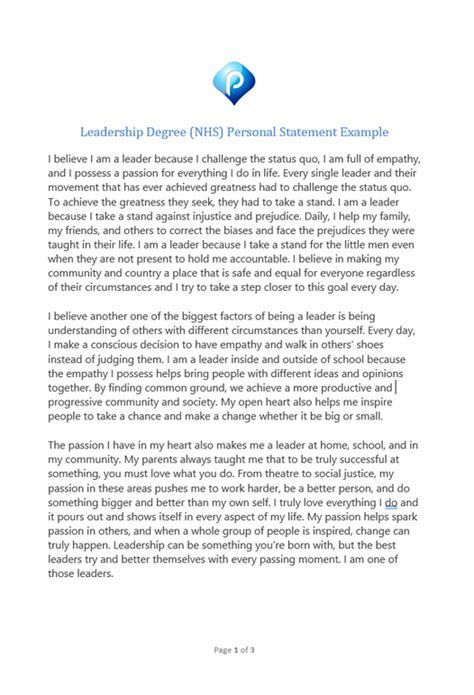 NHS Personal Statement Examples: Crafting a Compelling Application