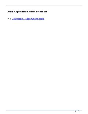 NIKE APPLICATION FORM PRINTABLE Ebook Reader
