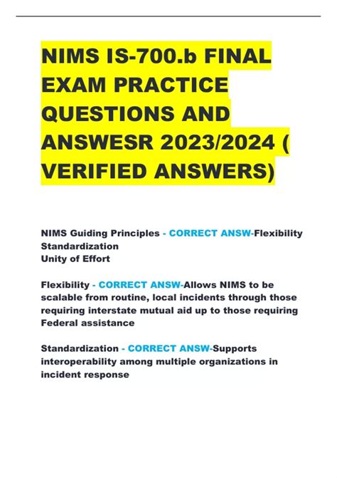 NIMS 702 TEST QUESTIONS AND ANSWERS Ebook PDF